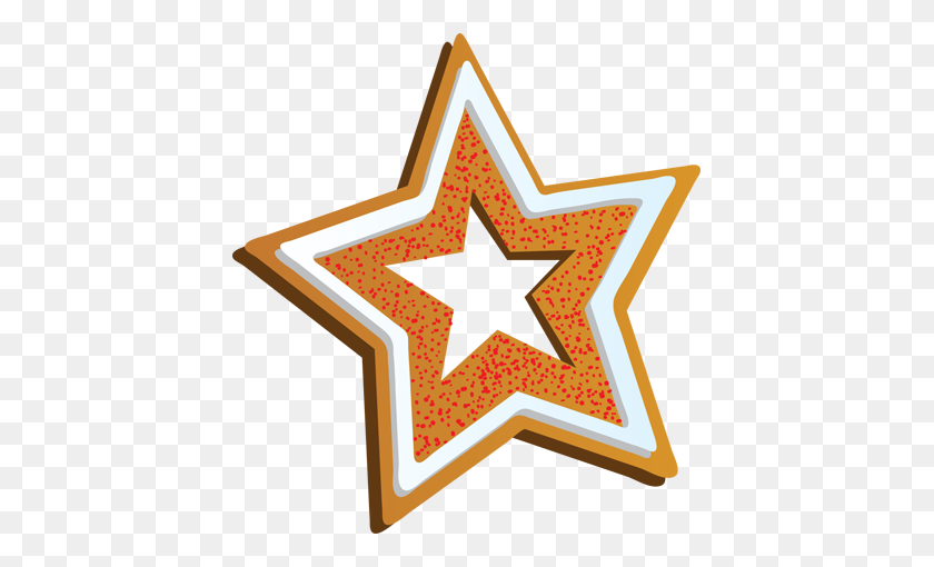421x450 Star Cookies Clipart, Explore Pictures - Christmas Star Clipart