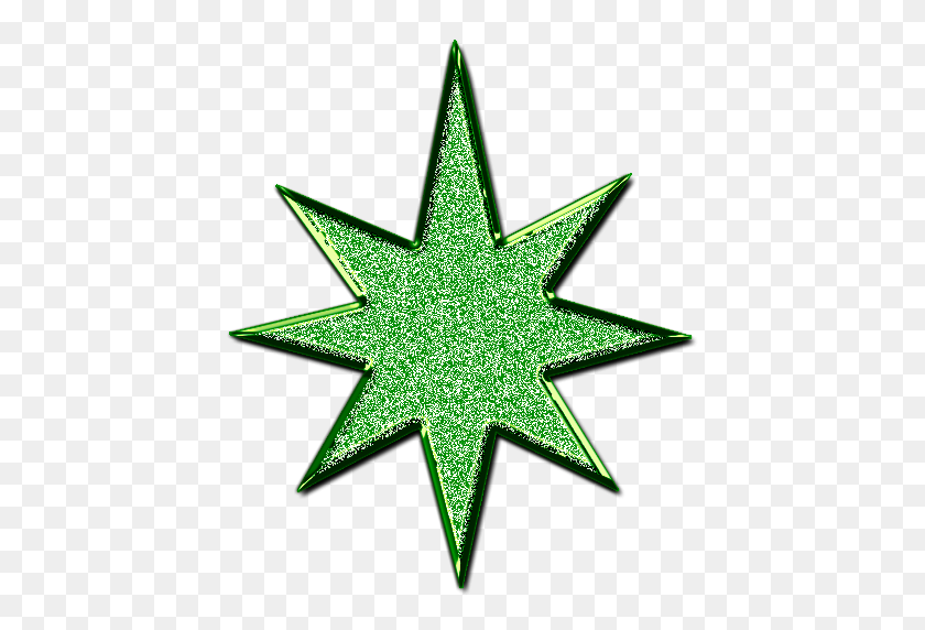 512x512 Star D Glitter Green Free Images - Glitter Clipart