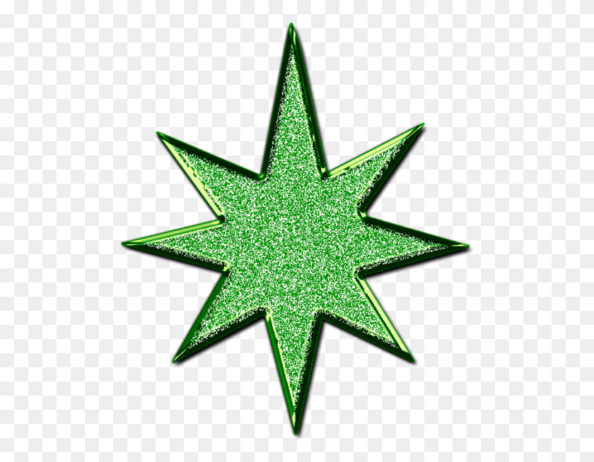 505x594 Star D Glitter Green Image - Glitter PNG