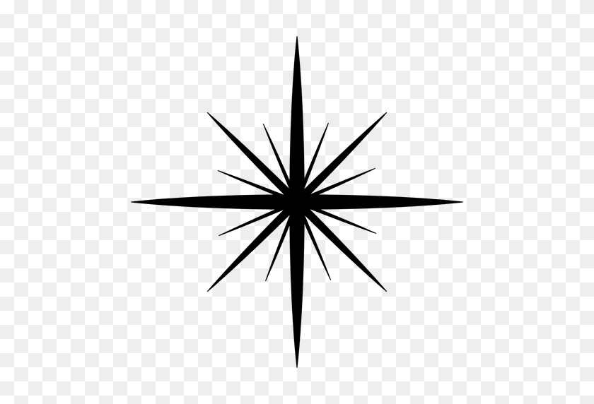 512x512 Значок Звезды Взрыв Силуэт - Взрыв Png