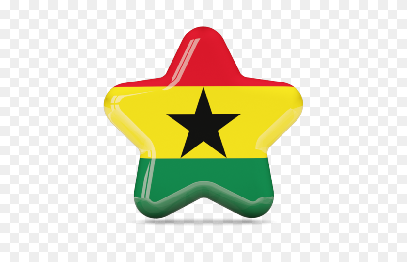 640x480 Icono De La Estrella De La Ilustración De La Bandera De Ghana - Bandera De Ghana Png