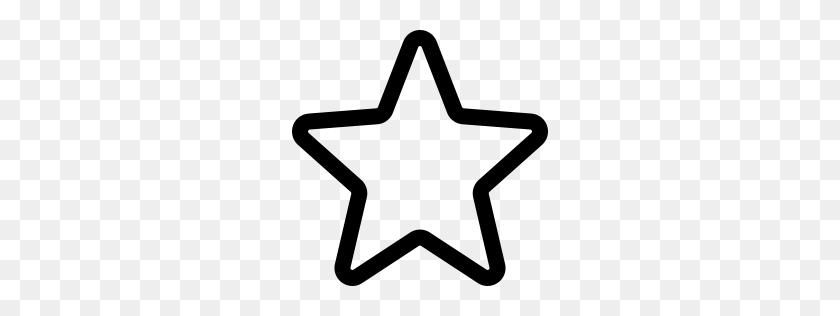 256x256 Star Icon Outline - Rounded Star PNG