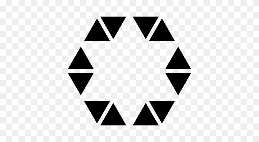 400x400 Звезда В Шестиугольнике Из Маленьких Треугольников Бесплатные Векторы, Логотипы, Значки - Звездный Вектор Png
