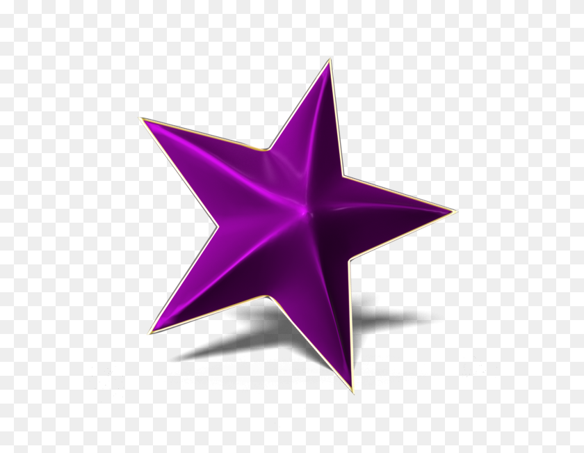 591x591 Star Lila Golden Frame Glossy - Purple Star PNG