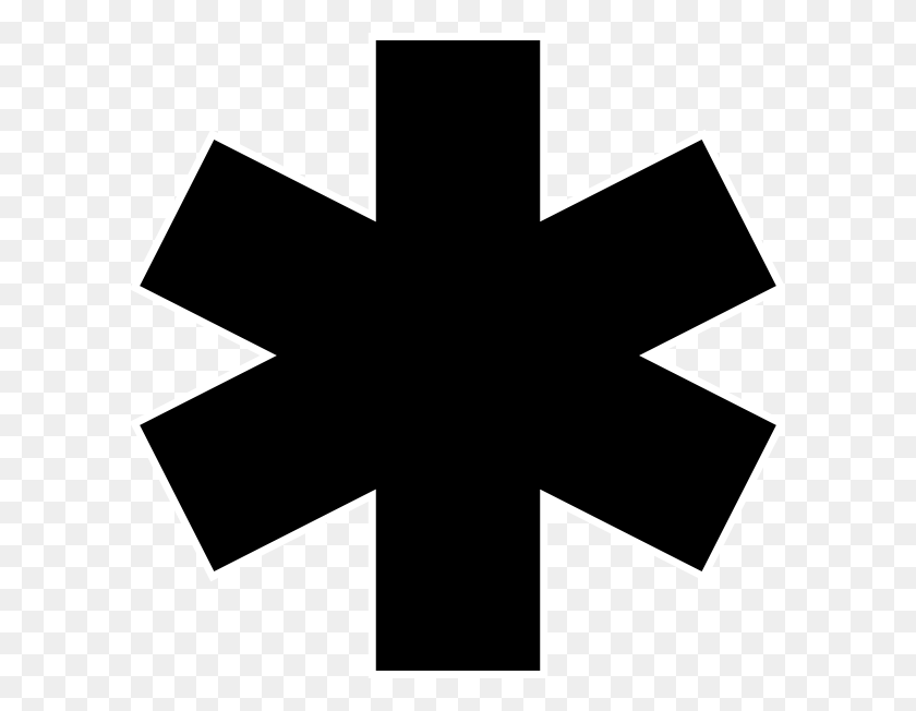 600x592 Star Of Life Black Png, Clip Art For Web - Life Clipart
