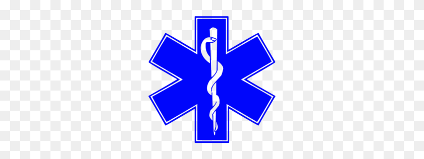256x256 Star Of Life Symbol Clipart Image - Thin Blue Line Clipart