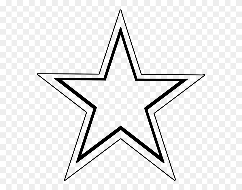 587x600 Star Outline - White Star Clipart