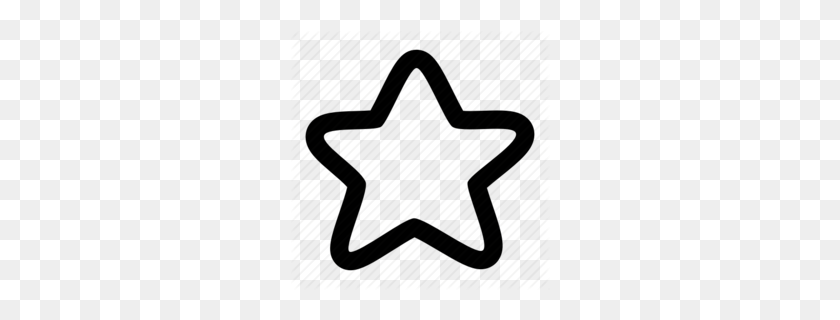 260x260 Star Outline Clip Art Clipart - Sheriff Star Clipart