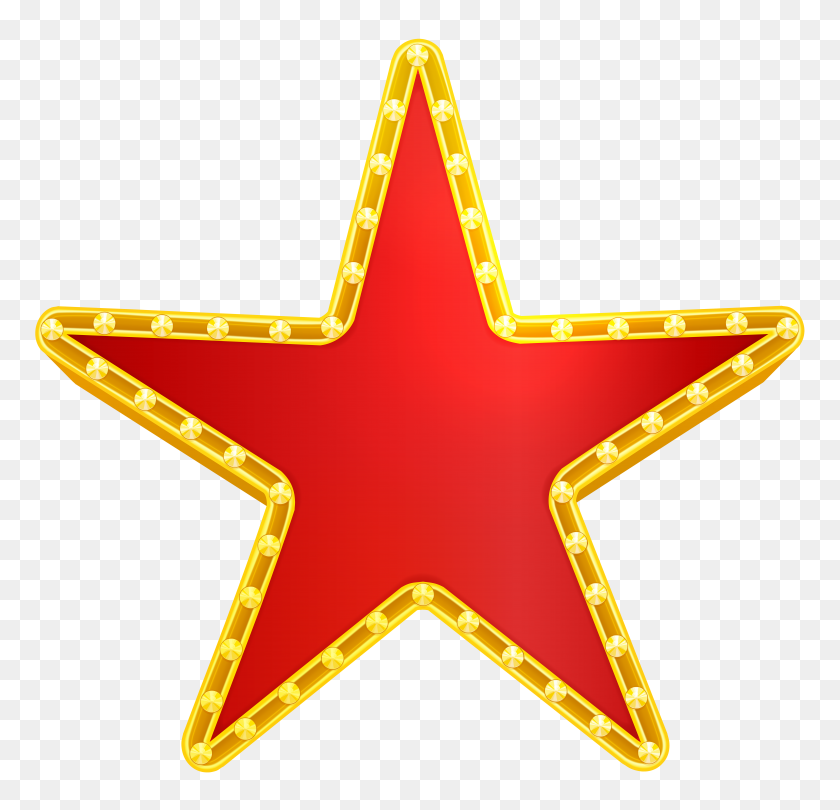 8000x7699 Star Red Decorative Png Clip Art - Star Frame Clipart
