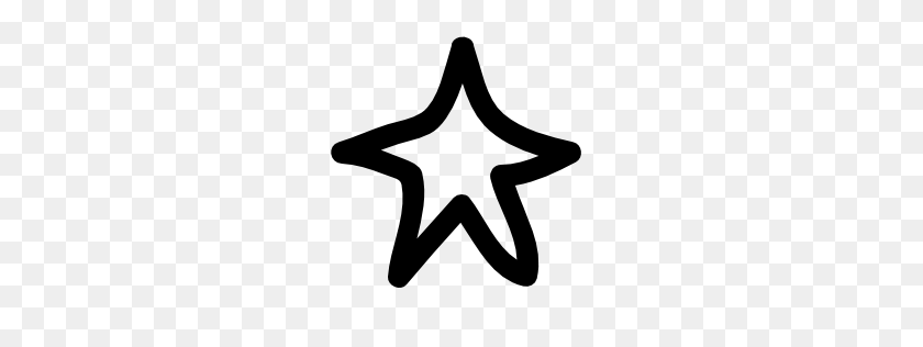 256x256 Star Shape Doodle Pngicoicns Free Icon Download - Star Shape PNG