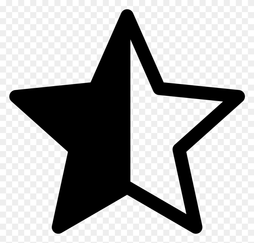 981x936 Star Shape With Half Full Png Icon Free Download - Star Shape PNG