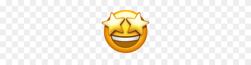 160x160 Star Struck Emoji On Apple Ios - Apple Emoji PNG