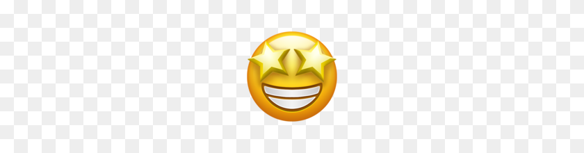 160x160 Star Struck Emoji On Emojipedia - Star Emoji PNG