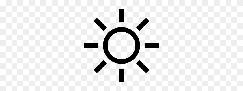256x256 Солнце, Символ, Форма, Солнце, Солнца, День, Тонкий Штрих, Символы, Погода - Логотип Солнца Png