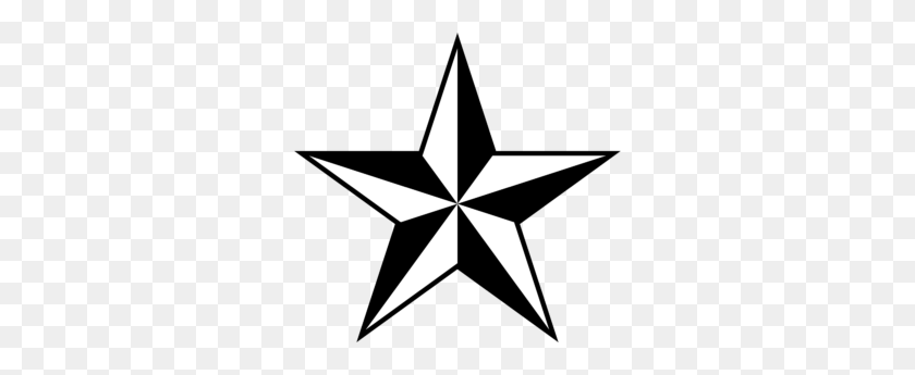 300x285 Star Symbolism And Meaning For Tattoos - Five Stars PNG