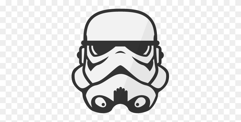 341x366 Star Wars Clipart Face - Star Wars Stormtrooper Clipart