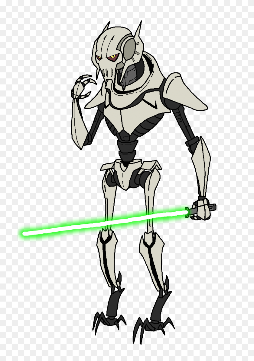 1000x1458 Star Wars Clipart General Grievous Collection - Star Wars Characters Clipart