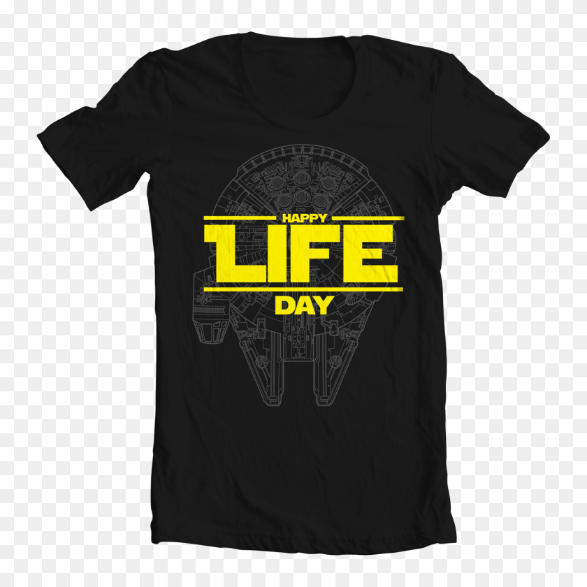 2048x2048 Star Wars Happy Life Day T Shirt Millennium Falcon - Millennium Falcon PNG