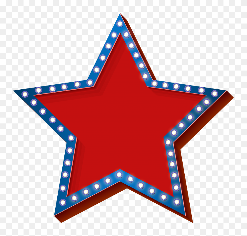 4000x3811 Star With Lights Transparent Png Clip Art Image - Stars In The Sky Clipart