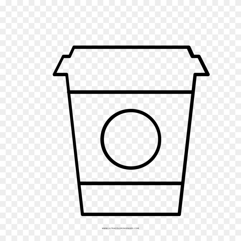 1000x1000 Starbucks Coloring Pages - Starbucks Coffee Cup Clipart