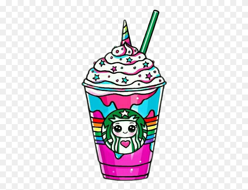 294x583 Starbucks Unicorn - Starbucks Logo Clipart