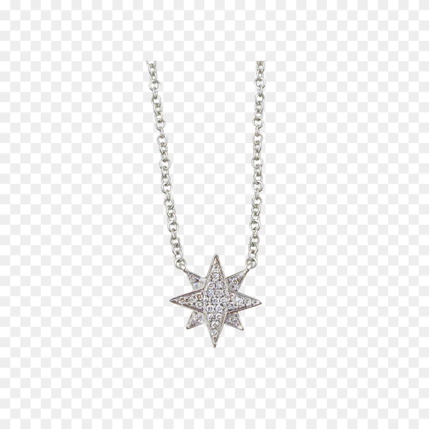 1352x1352 Starburst White Gold And Diamond Necklace Milton And Hyde - Diamond Chain PNG