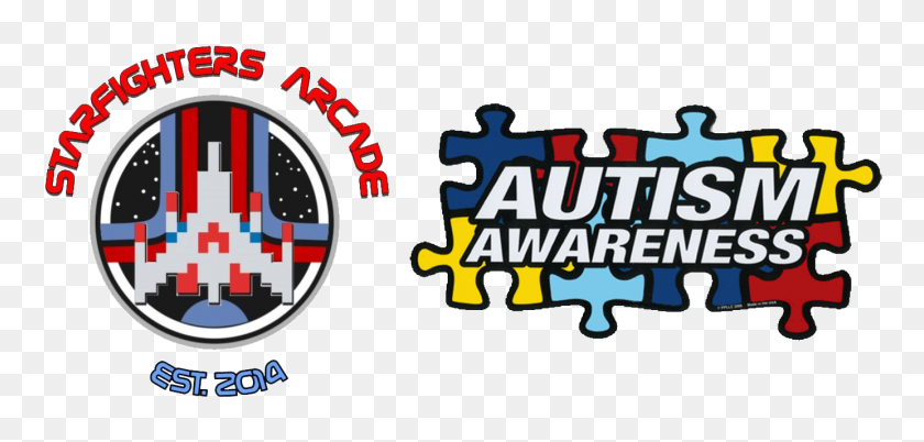 1384x608 Starfighters Arcade Autism Awareness - Autism Awareness Clipart
