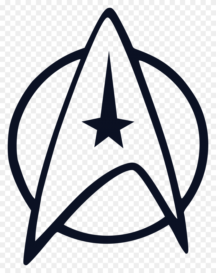 2400x3074 Starfleet Logo Png Transparent Vector - Star Trek Logo PNG