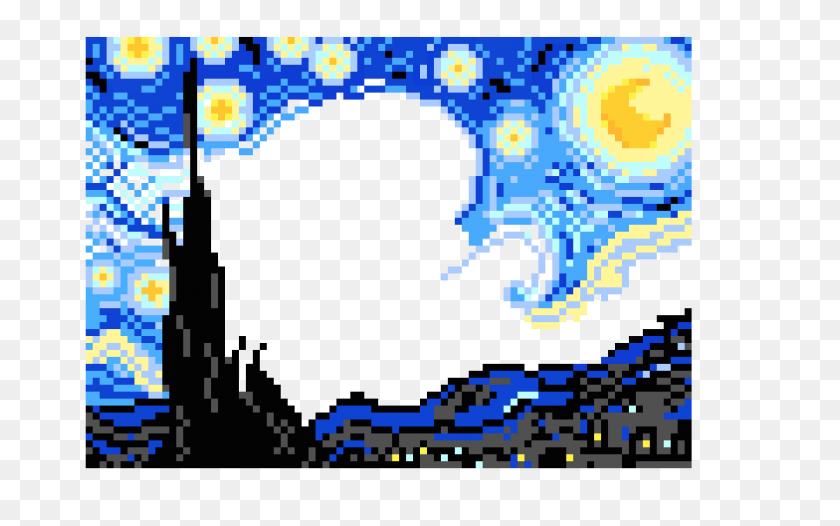1120x670 La Noche Estrellada Pixel Art Maker - La Noche Estrellada Png