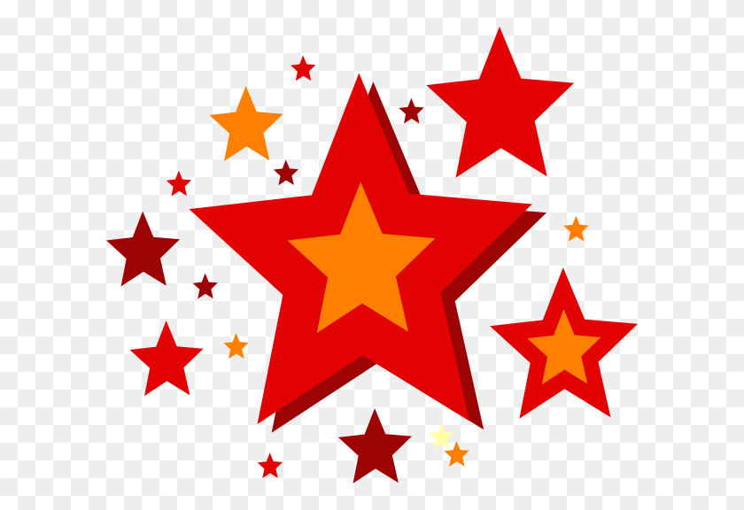 600x516 Stars Clip Art - Red Star Clipart