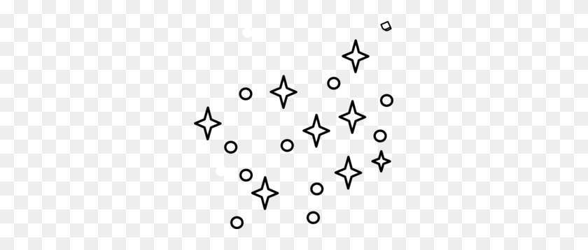 285x298 Звезды Клипарт Черно-Белая Граница - Современные Картинки Середины Века
