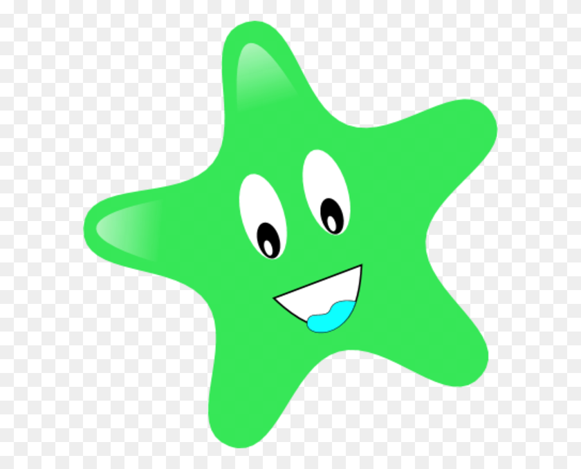 600x619 Звезды Клипарт Улыбка - Зеленая Звезда Клипарт