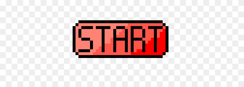 420x240 Start Button Red Pixel Art Maker - Start Button PNG