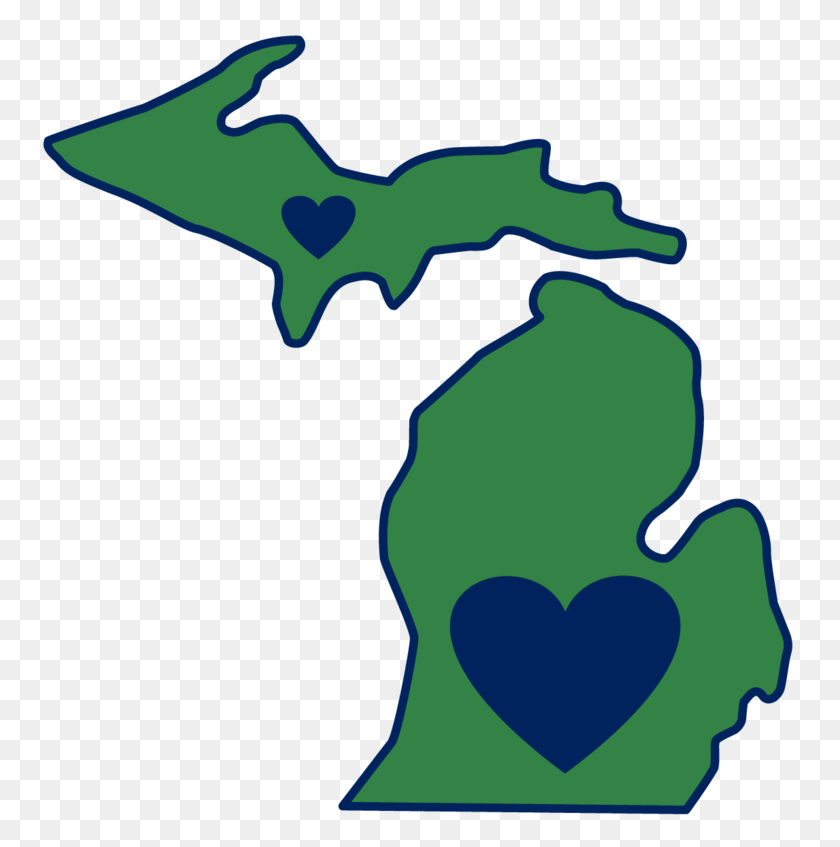 765x787 State Of Michigan Flag Clipart - Michigan Football Clipart