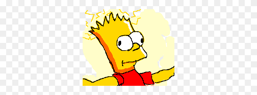 300x250 Static Electricity Bart Simpson Hair Drawing - Static Electricity Clipart