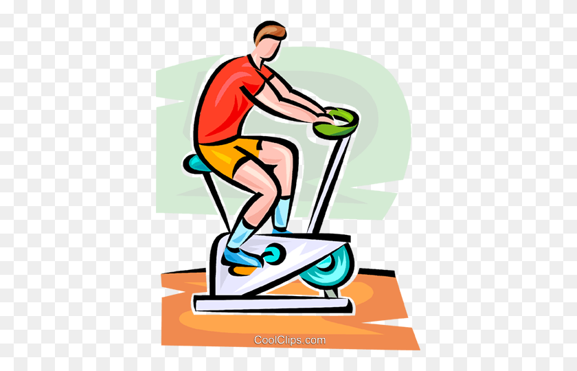 385x480 Stationary Bicycle Royalty Free Vector Clip Art Illustration - Stationary Clipart