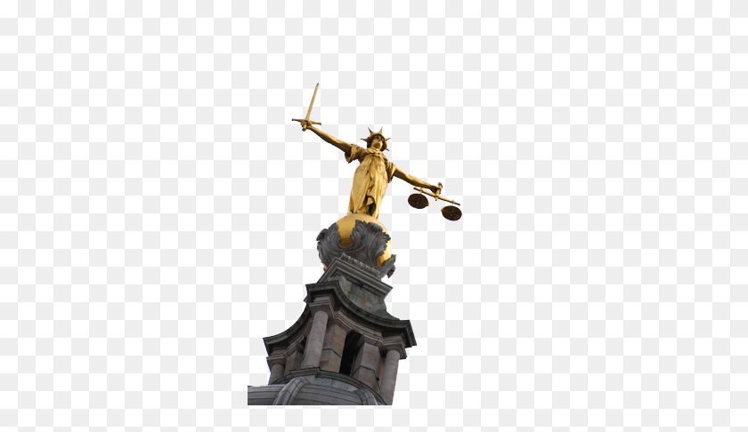 283x426 Statue Of Justice, Central Criminal Court, London, Uk - Statue PNG