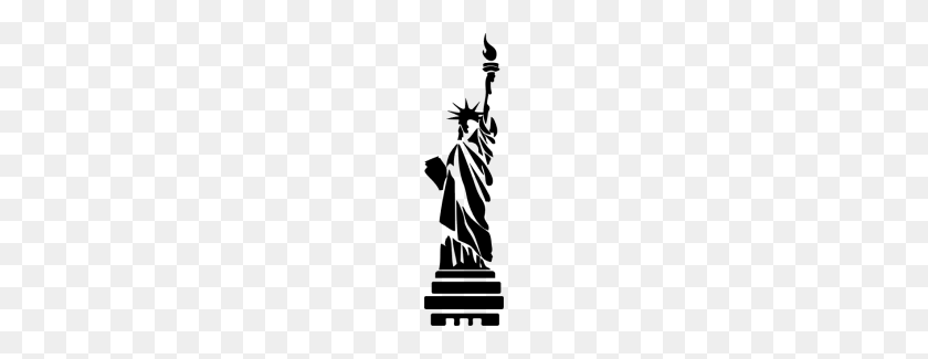 265x265 Statue Of Liberty - Statue Of Liberty Black And White Clipart