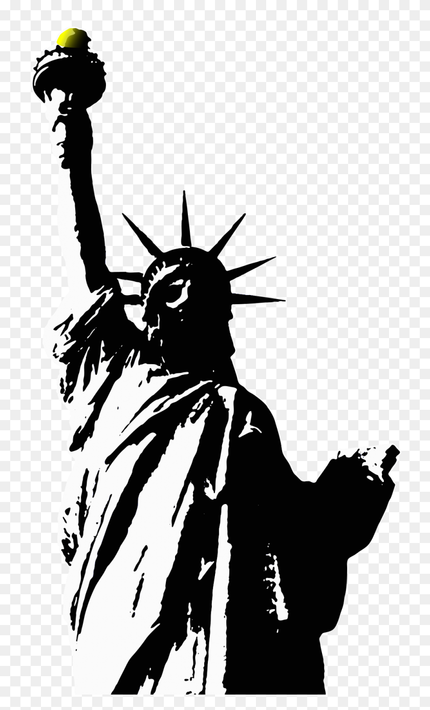 1000x1700 Statue Of Liberty - Clipart Statue Of Liberty