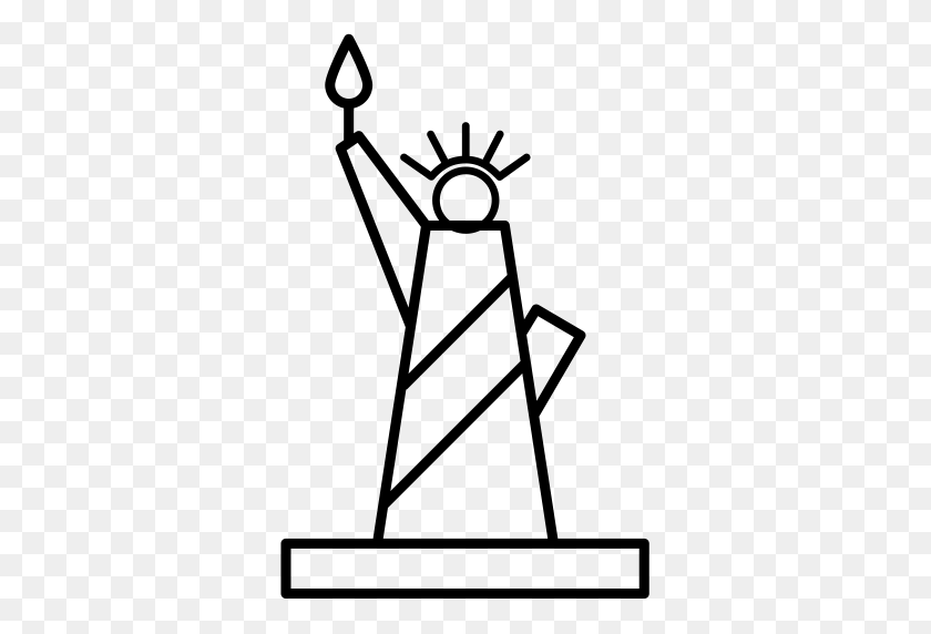 512x512 Statue Of Liberty Beauty, Monument, Monuments Icon With Png - Statue Of Liberty Black And White Clipart