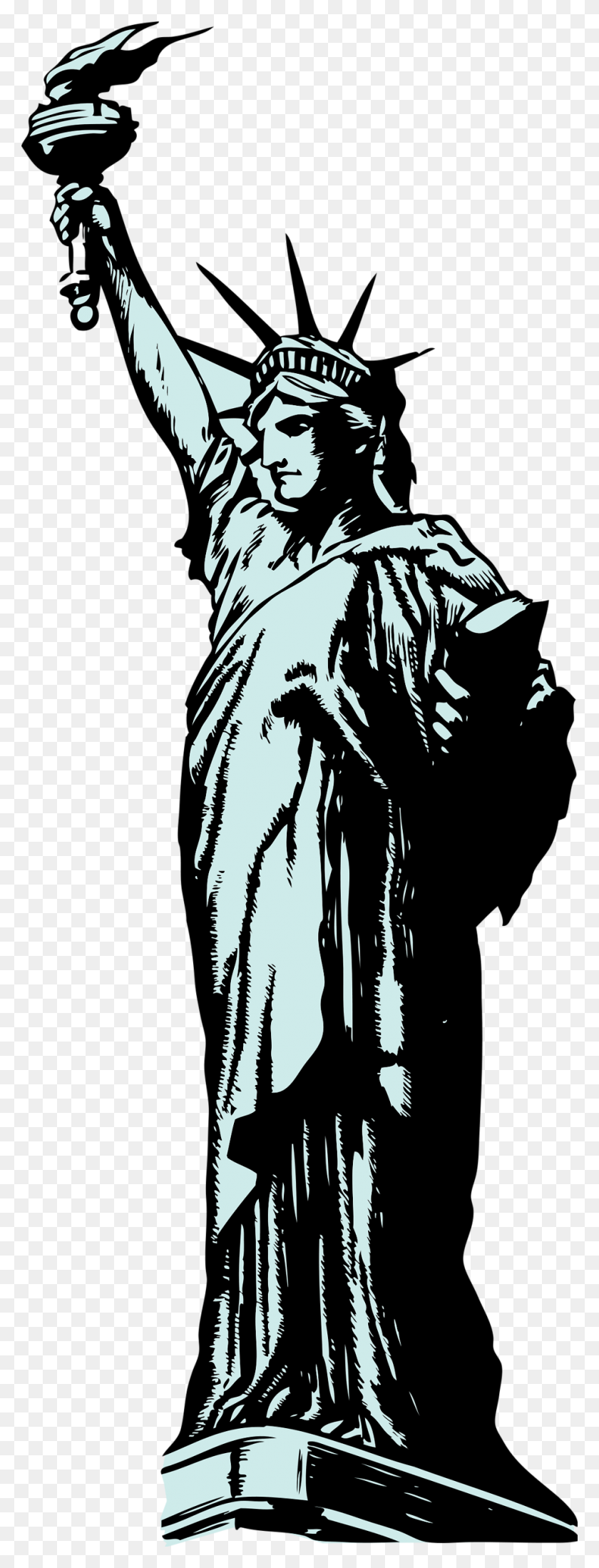 958x2627 Статуя Свободы Клип Арт Бесплатный Клипарт - Клипарт Статуя Свободы