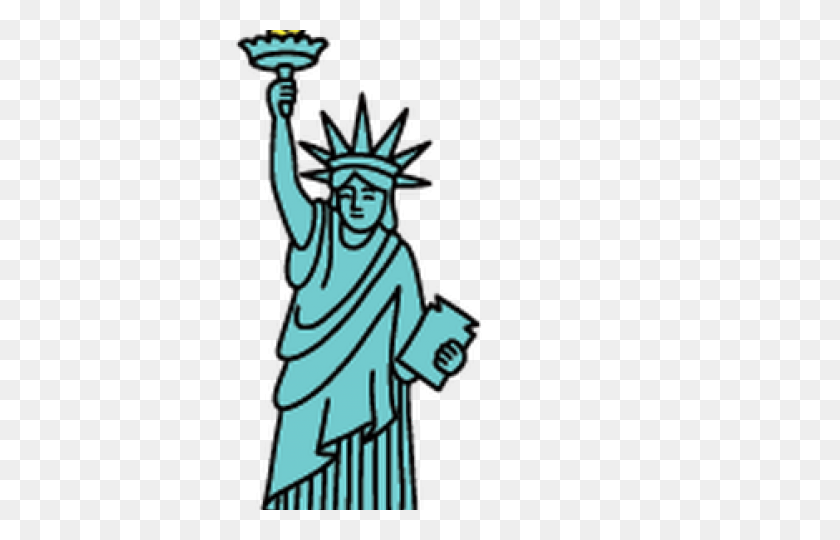 640x480 Statue Of Liberty Clipart - Statue Of Liberty Black And White Clipart