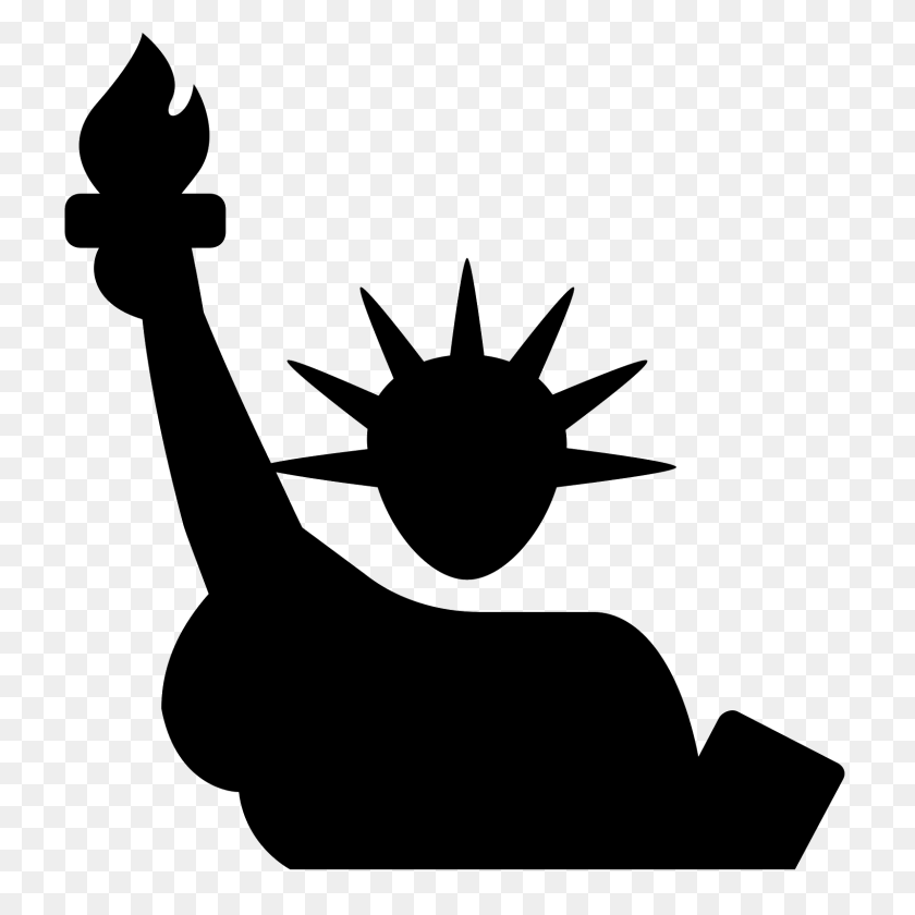 1600x1600 Statue Of Liberty Clipart Crown - Crown Silhouette Clip Art