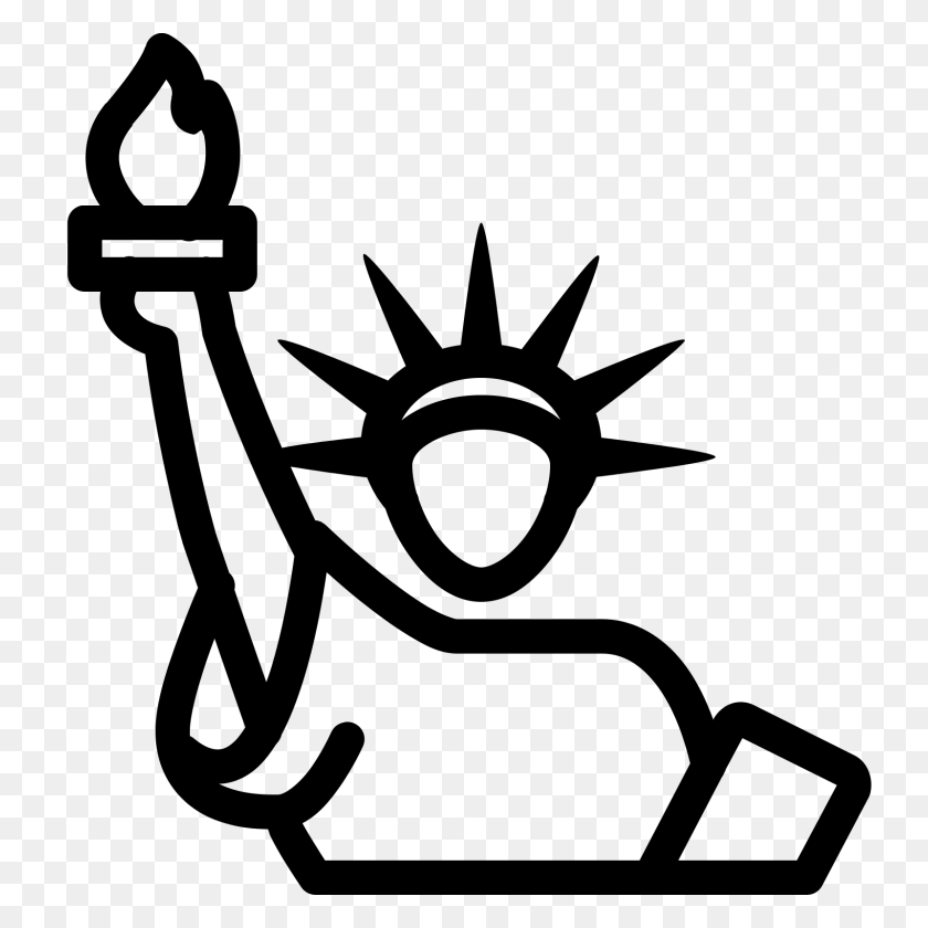 1600x1600 Statue Of Liberty Clipart Torch - Liberty Clipart