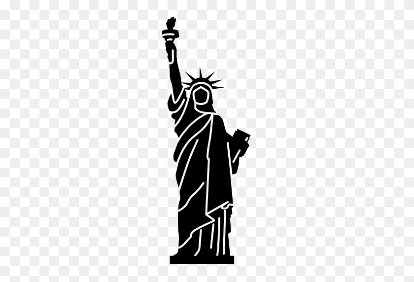 512x512 Статуя Свободы, Памятник, Значок Памятников С Png И Вектор - Статуя Свободы Черно-Белый Клипарт