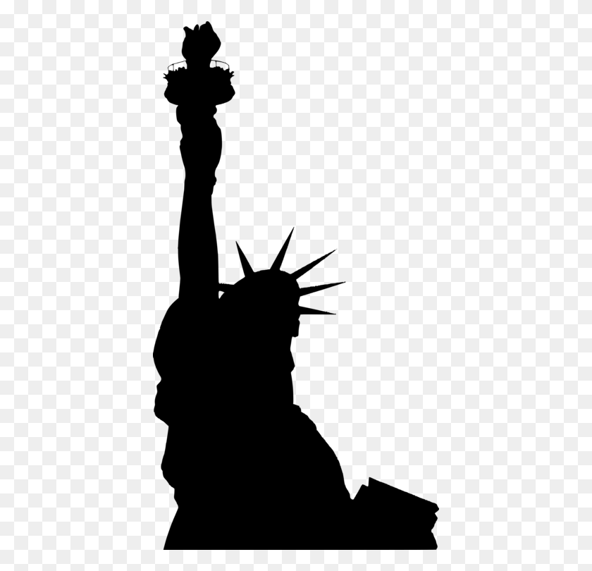 406x750 Statue Of Liberty Silhouette Statue Of Freedom - Statue Of Liberty Clipart