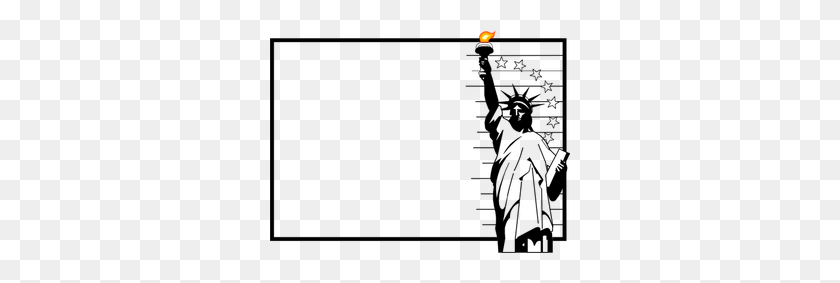 300x223 Statue Of Liberty Torch Vector Free - Statue Of Liberty Black And White Clipart