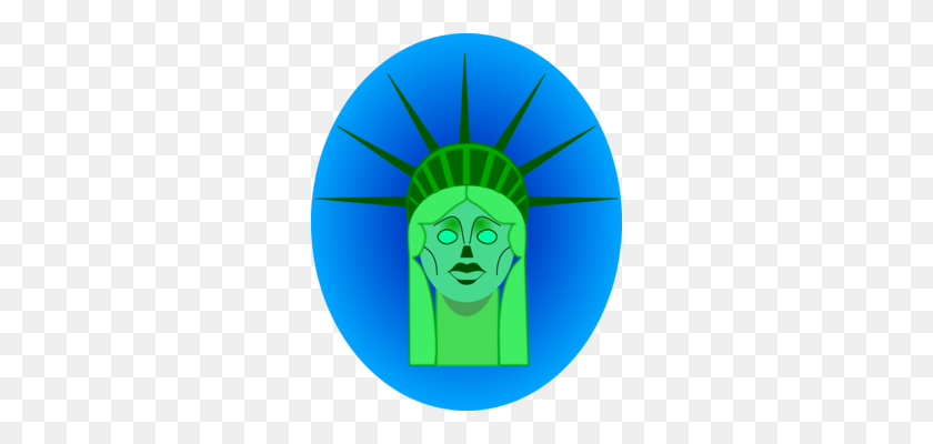 280x340 Statue Of Liberty Uncle Sam Visual Arts Drawing - Color Guard Flags Clipart