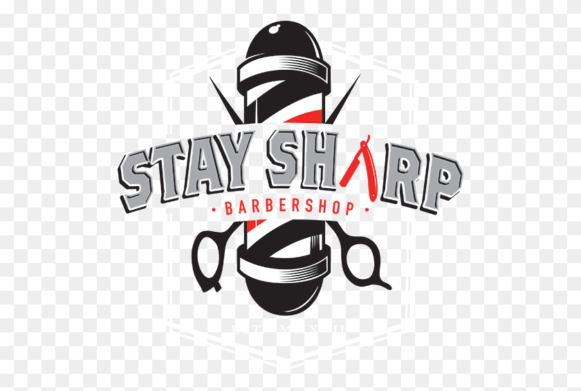 500x505 Stay Sharp Barbershop Lodi, Ca - Logotipo De Peluquería Png
