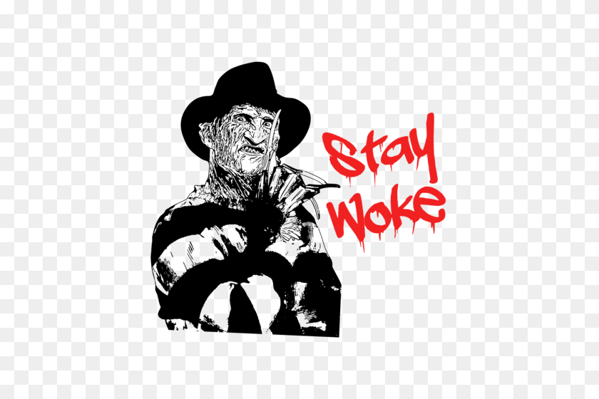 500x500 Stay Woke Freddy Krueger Pesadilla En Elm Street Halloween - Freddy Krueger Png
